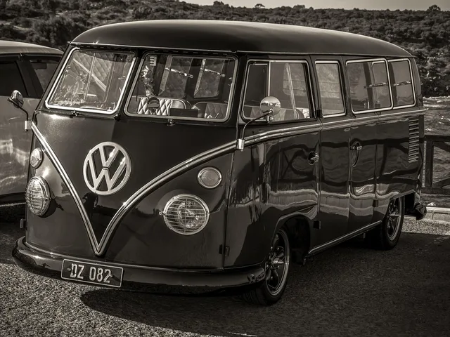 volkswagen, headlights, car, vehicle, camper, retro, car wallpapers, van, classic, automotive, oldtimer, nostalgia, style, black and white, brown car. A Monthly Maintenance Package Template for Mobile Detailers